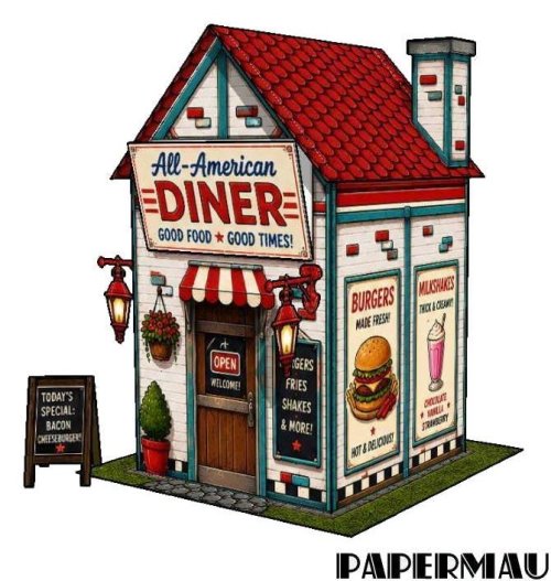 amaerican diner papercraft by papermau 001.JPG amaerican diner papercraft by papermau 001.JPG