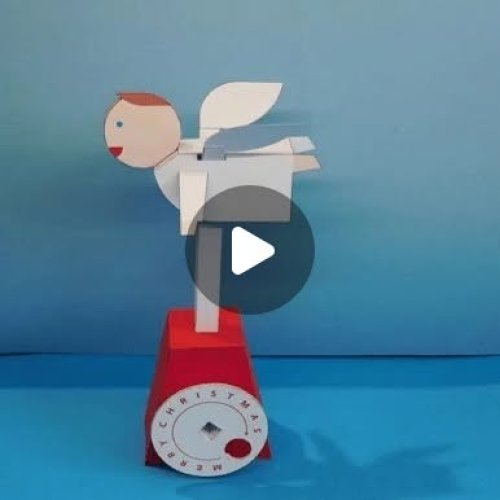 Mike Zax on Instagram: "Flapping Angel paper automata"