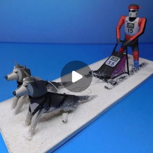 Mike Zax on Instagram: "Dog sledding (Donovaly, Slovakia) AI video paper model"