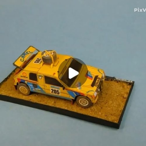 Mike Zax on Instagram: "PEUGEOT 205 TURBO 16 DAKAR 1:100 paper model"