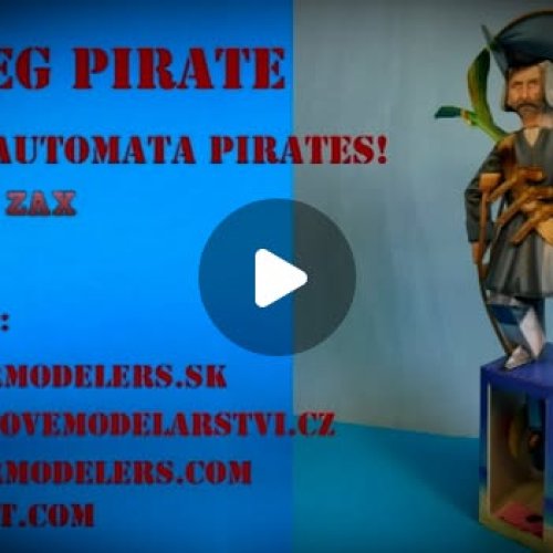 Mike Zax on Instagram: "Peg-Leg Pirate paper automata"